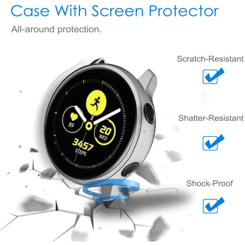 Samsung Galaxy Watch Active 40 mm Hülle, 3er-Pack TPU 2