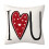Housse de coussin Saint-Valentin en lin 45 x 45 cm 1