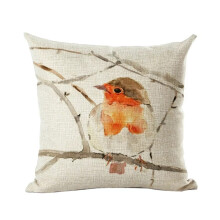 Kussenhoes voor buiten, terras, decoratief kussen met vogelmotief