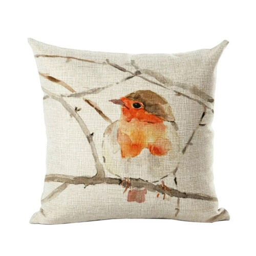 Housse de coussin décorative d'extérieur pour terrasse, motif oiseaux