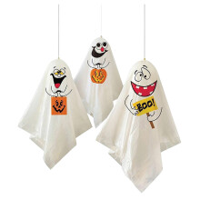 Adorables mini fantômes blancs à suspendre, parfaits pour Halloween, à utiliser à l'intérieur comme à l'extérieur, dans la maison ou la