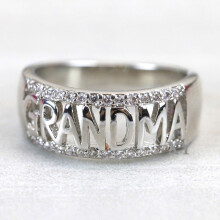 Damen-Strass-Buchstabenring Größe 5