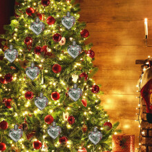 LED-hjerte juletre-anhengdekorasjon 1 stk.