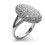 Women's 925 Silver Crystal Ring with Full Diamond Accent 1