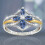 Anillo hueco de circonita bicolor de plata 925 1