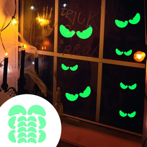 Sada svítících halloweenských samolepek na zeď: 3D netopýří duch