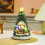 Mini carillon a forma di albero di Natale con luce notturna e trenino e 1