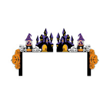Halloween dørkarm ornament tre gresskar hodeskalle