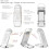 Lampada da lettura a LED USB con clip, confezione da 1 1