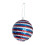 4th of July decorative ball red blue white sequin foam 1