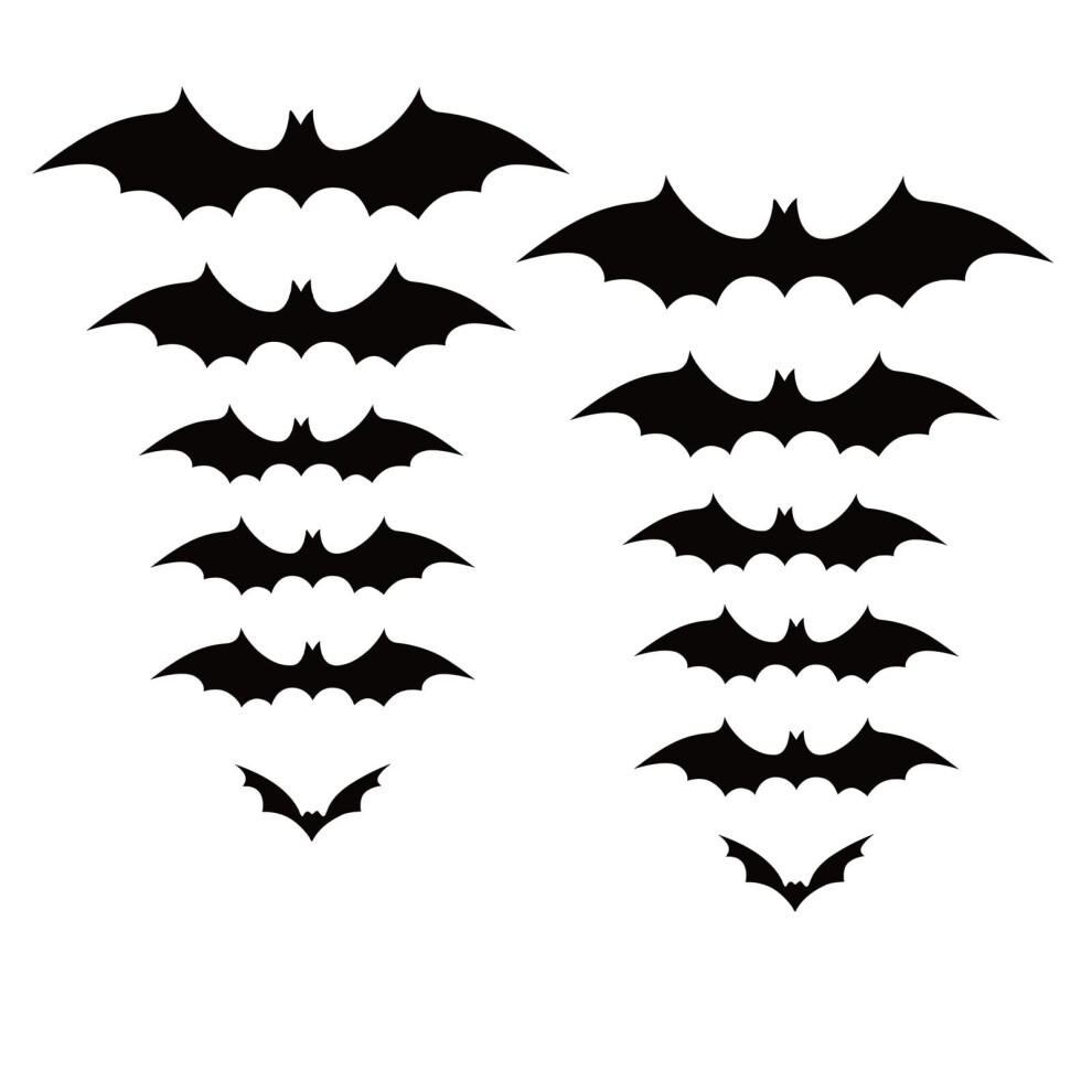 Halloween Bat Stickers For Wall And Window 1 Pack 901085464223