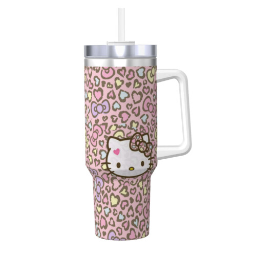 Vaso personalizado de Hello Kitty de 40 oz, acero inoxidable