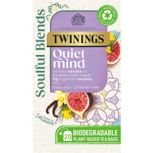 Twinings Soulful Blends Quiet Mind Inspired by Ayurveda - Velvety Vanilla Herbal Tea Infusion with Fig & Rooibos - 20 x Biodegradable Tea Bags