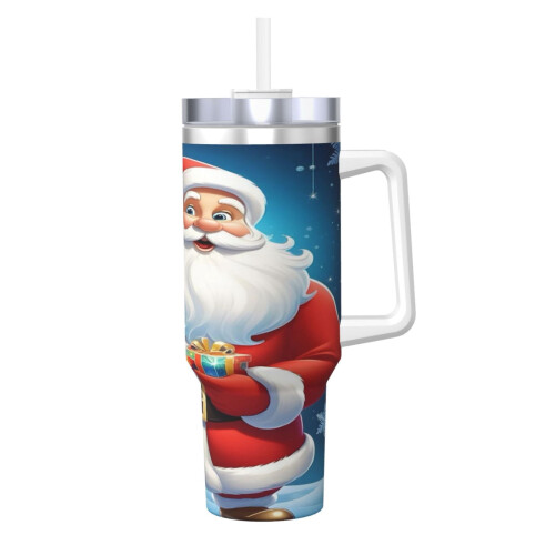 Ποτήρι από ανοξείδωτο ατσάλι 40oz με λαβή και καλαμάκι