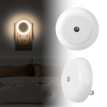 LED-vegglampe med lyssensor, 2-pakning