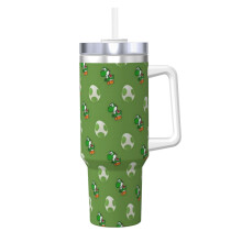 Mario tumbler stainless steel 40 oz with handle and straw