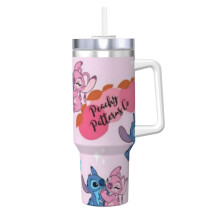 Stitch Tumbler 40oz Stainless Steel with Handle and Straw