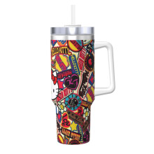 Gobelet isotherme Hello Kitty personnalisé de 1,2 L en acier inoxydable avec