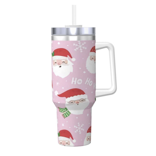 Copo térmico personalizado de aço inoxidável de 40 oz com alça e