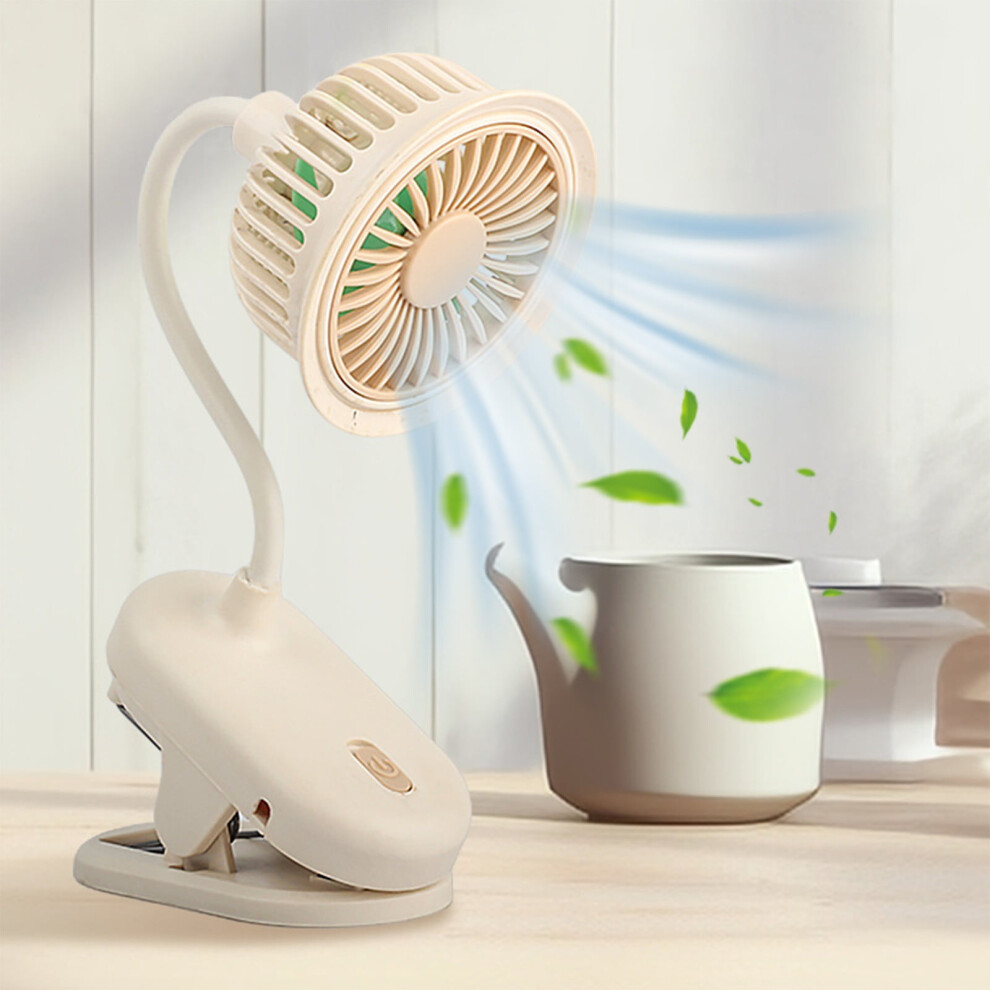 Donemore Clipable Desktop Fan Usb Rechargeable Quiet Strong 901085478664