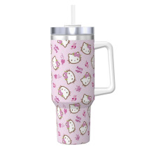 Vaso personalizado de Hello Kitty de 40 oz, acero inoxidable