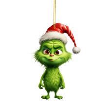 Grinch karácsonyi akril medál beltéri és kültéri 1 darab