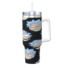Rick and Morty Rustfritt Stål Tumbler 115 ml med Håndtak
