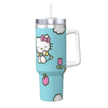 Vaso de acero inoxidable de 40 oz personalizado de Hello Kitty con