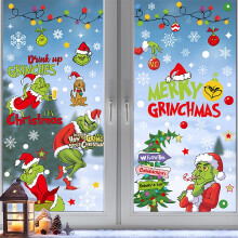 Greamáin ainmhithe fuinneoige Nollag Grinch 9 mbileog