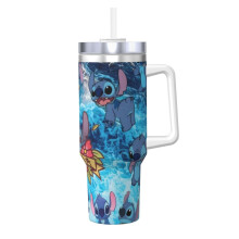 Vaso térmico personalizado de acero inoxidable de 40 oz con diseño de Stitch