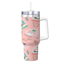 Pahar personalizat din oțel inoxidabil de 40 oz cu mâner și