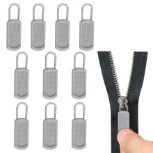Náhradné kovové úchytky na zips, 10 kusov
