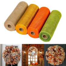 Decoratief gaaslint van polyjute, 10 inch breed, 4 rollen