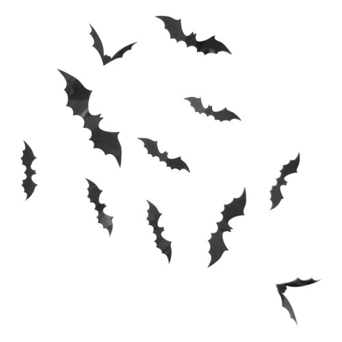 Αυτοκόλλητο Halloween με νυχτερίδα DIY από PVC, 28 τεμάχια 1