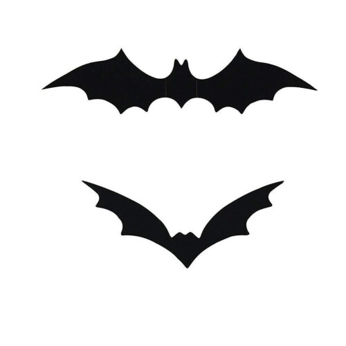 Αυτοκόλλητο Halloween με νυχτερίδα DIY από PVC, 28 τεμάχια 2