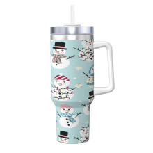 Snow Man Personalized 40 oz Stainless Steel Tumbler with