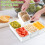Bandeja rectangular para alimentos Grusce con tapa y 6 compartimentos. 6