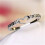 Women's 925 Sterling Silver Blue Sapphire Heart Ring 7