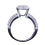 Women's Silver Ring with Round White Sapphire, Size 10 2