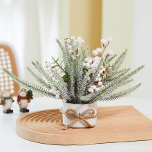 Piccolo albero di Natale da scrivania, bonsai decorativo (1 pezzo)