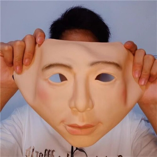 Latex halvansiktsmask för stilig man