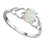 925 Silver Women's Opal and Diamond Ring Size 6 3