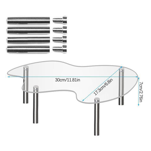 Suporte para cupcakes em acrílico transparente, multicamadas, com 3 níveis. 2