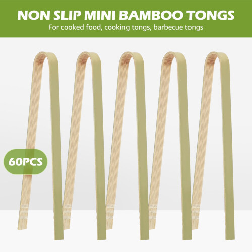 Mini bambutång återanvändbar för matlagning och servering 60 st 1