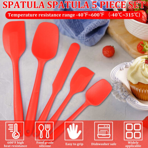 Grusce hittebestendige siliconen spatelset (5 stuks) 2