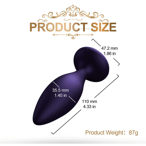 Vibrating Anal Plug Silicone 10 Modes Remote Control 1