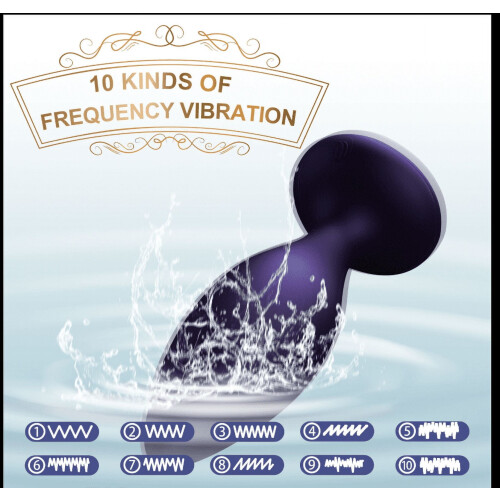 Vibrating Anal Plug Silicone 10 Modes Remote Control 2