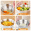 Conjunto de 7 tigelas de aço inoxidável Grusce com tampas 4