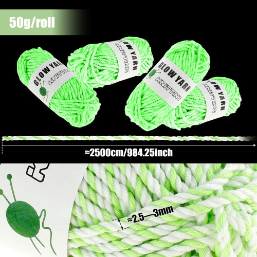 Selvlysende garn4 ruller27 meter myk polyester2 2