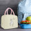 Geïsoleerde canvas lunchtas met grote inhoud 2